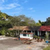 Vista panorámica del patio y la casa Mexiko
